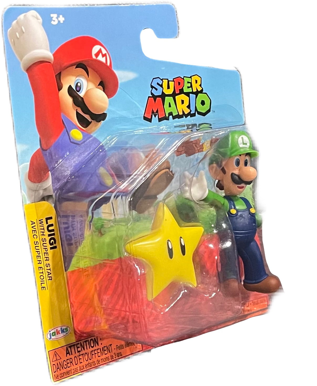 Super Mario Luigi with Super Star Figure