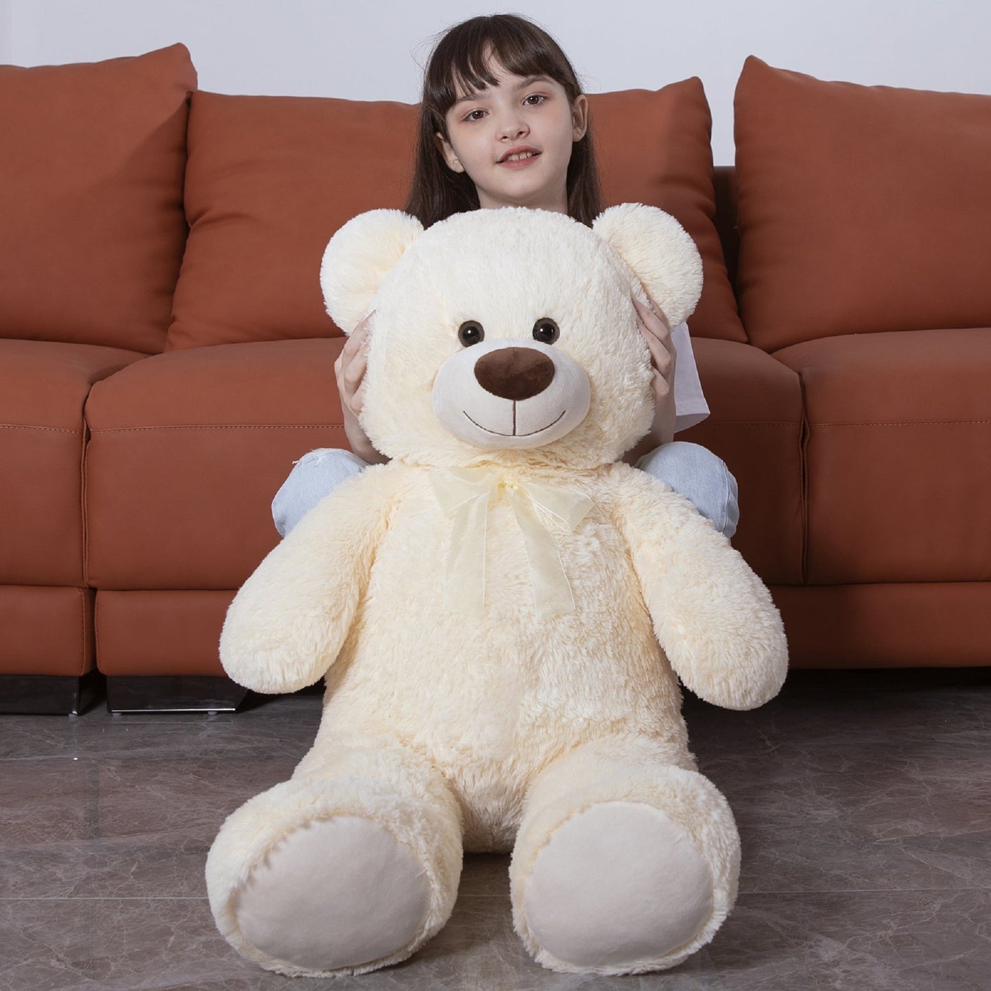 MorisMos Giant Teddy Bear 35.4" Giant Stuffed Animal Big Bear Plush Toy