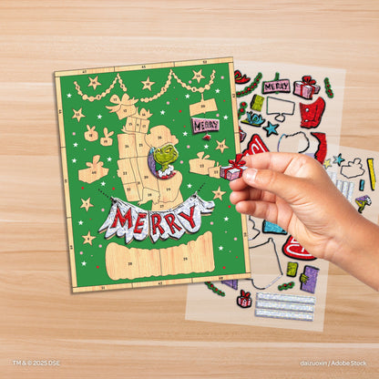 Dr. Seuss How The Grinch Stole Christmas Wooden Color By Number Crystal Sticker Set, by Bendon