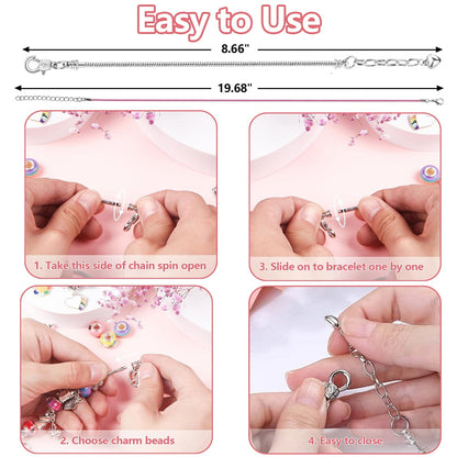 Yalumo 67pcs Charm Bracelet Making Kit, Girls Bracelet Jewelry Making Kit DIY, Birthday Gifts Set, Thanksgiving gift