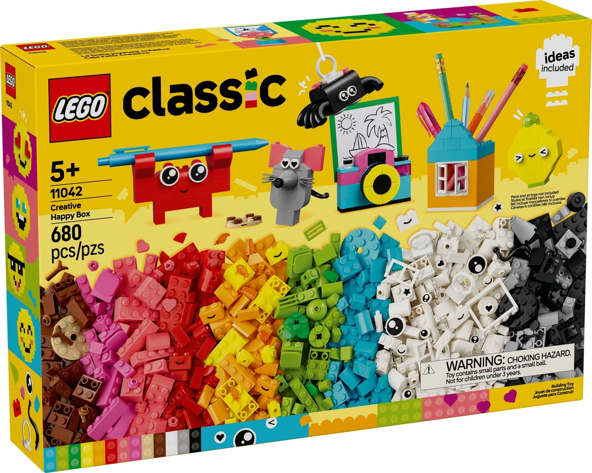 LEGO Classic Creative Happy Box Building Toy Set - Building Blocks Toy for Kids, Boys and Girls, Ages 5+ - Learning and Educational Toy for Preschool - Gift Idea for Birthdays - 11042