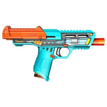 Adventure Force Tactical Strike Brute Pro Ultimate Clip-Fed Slamfire Half-Length Dart Blaster, Shoots up to 145 ft., 17-Piece Pro Blaster Set with Accuracy Booster, 14+