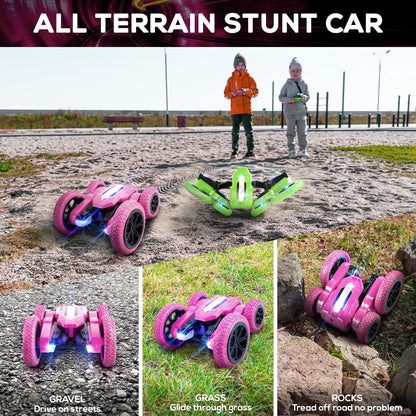 USA Toyz Tornado Extreme RC Car off-Road Rechargeable Toys Bright LEDs for Boys & Girls Age 6+ (Pink)