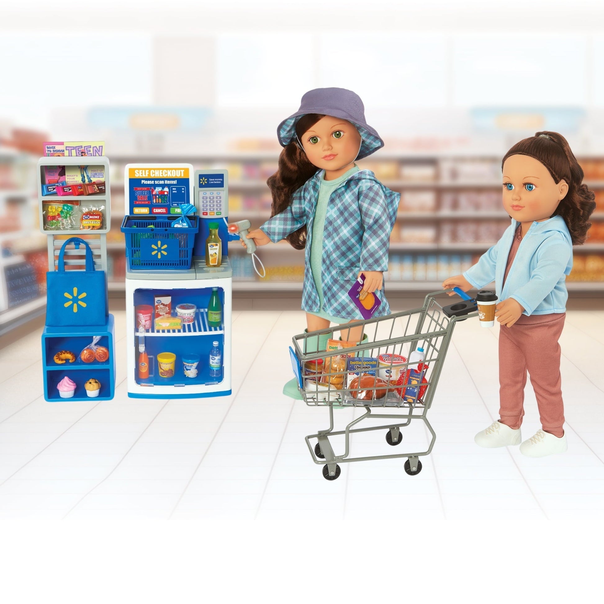 My Life As Grocery Shopping Playset, 73 Pieces