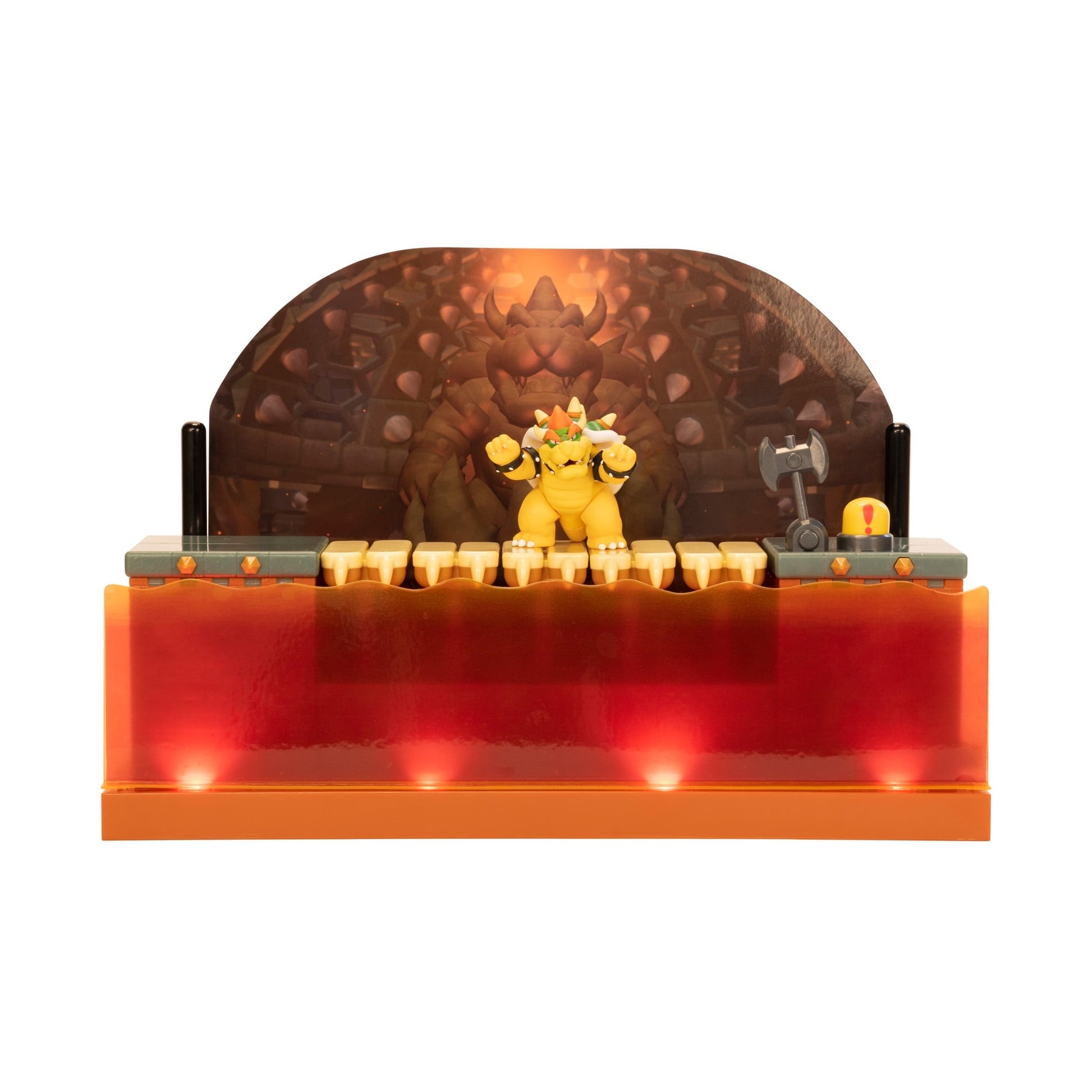 Nintendo 2.5 Inch Deluxe Bowser Battle Playset with Bowser Figure