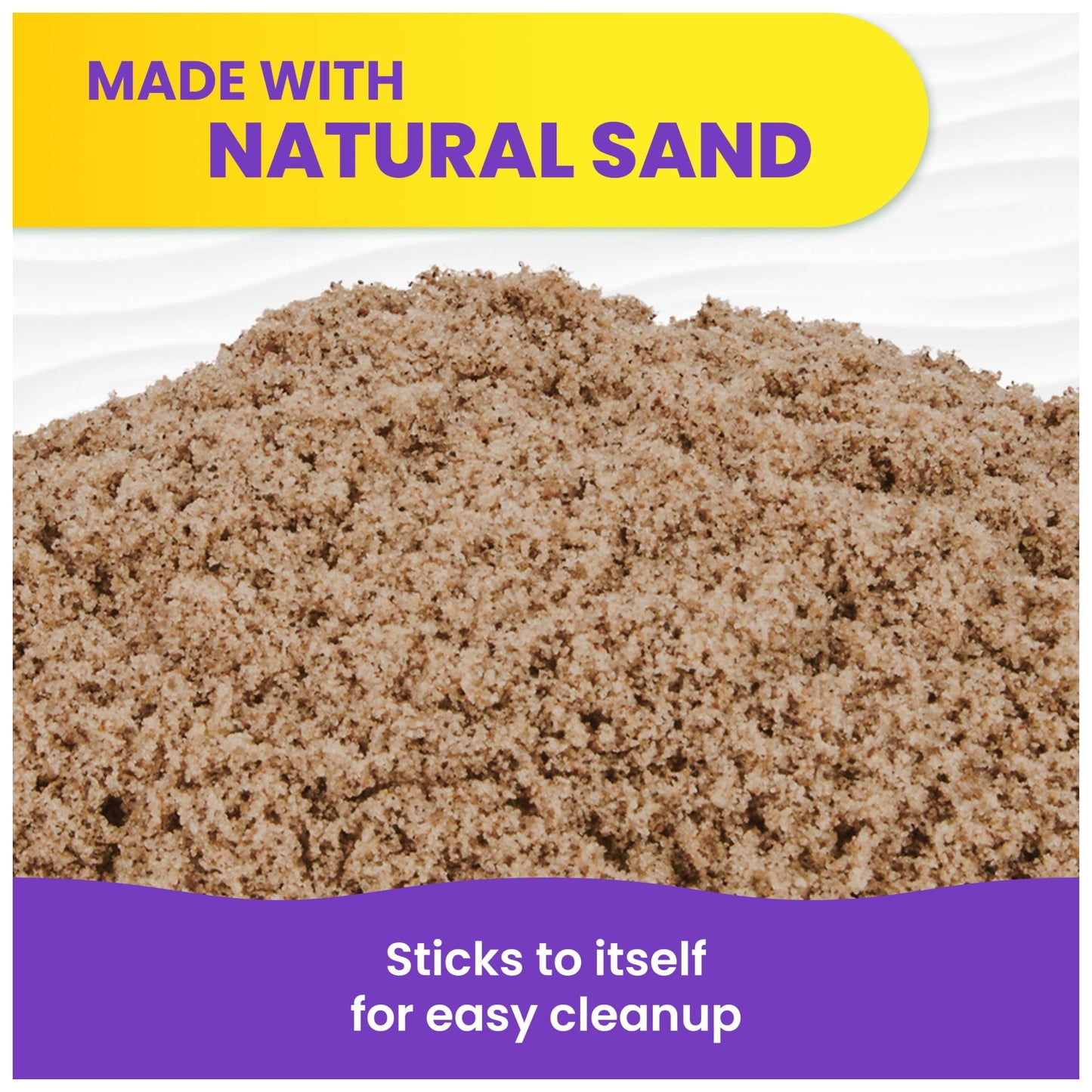 Kinetic Sand, 3lbs Beach Play Sand, Moldable Sensory Toys for Kids, Resealable Bag (Packaging May Vary), for Ages 3 and up