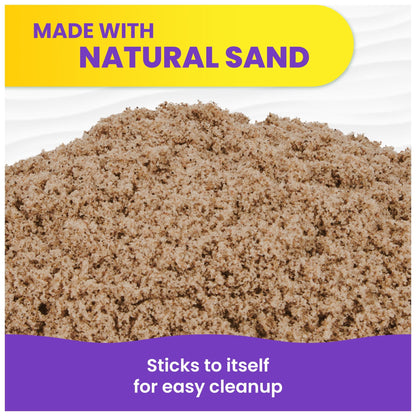 Kinetic Sand, 3lbs Beach Play Sand, Moldable Sensory Toys for Kids, Resealable Bag (Packaging May Vary), for Ages 3 and up