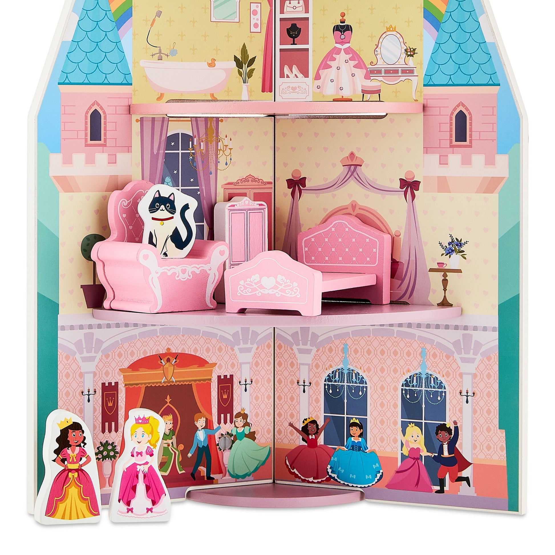 Spark Create Imagine Wooden Princess Castle Play Set for Ages Three Years and Older