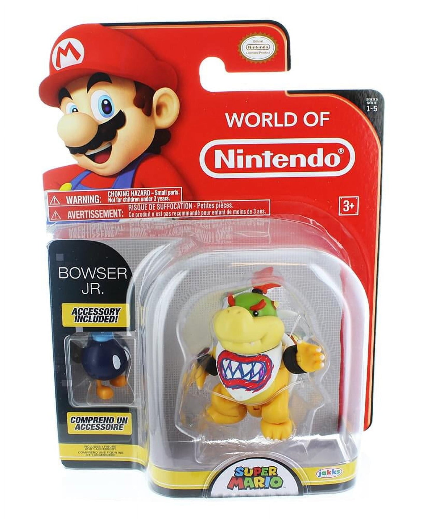 Super Mario Bowser Jr. Action Figure with Bob-Omb