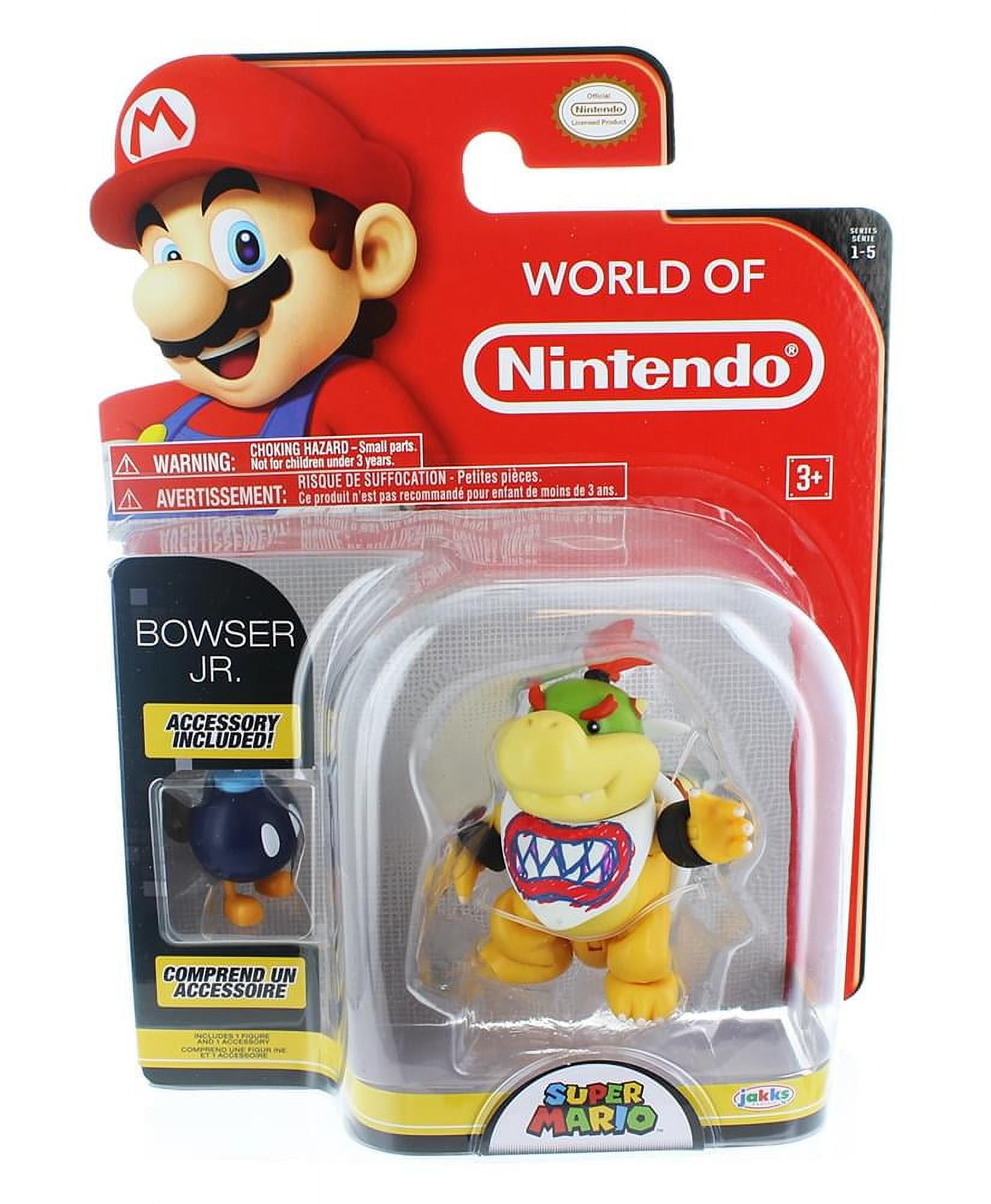 Super Mario Bowser Jr. Action Figure with Bob-Omb