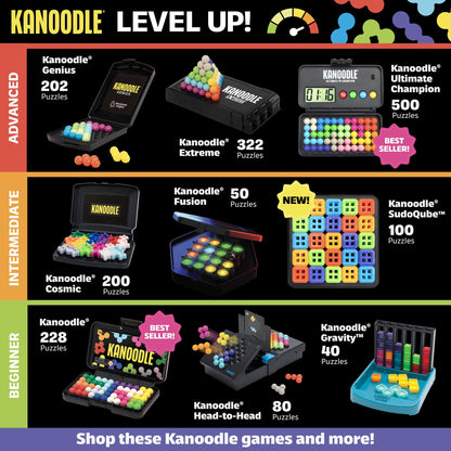 Educational Insights Kanoodle 3D Brain Teaser Puzzle Game, Set of 12, 227 Challenges, Ages 7+