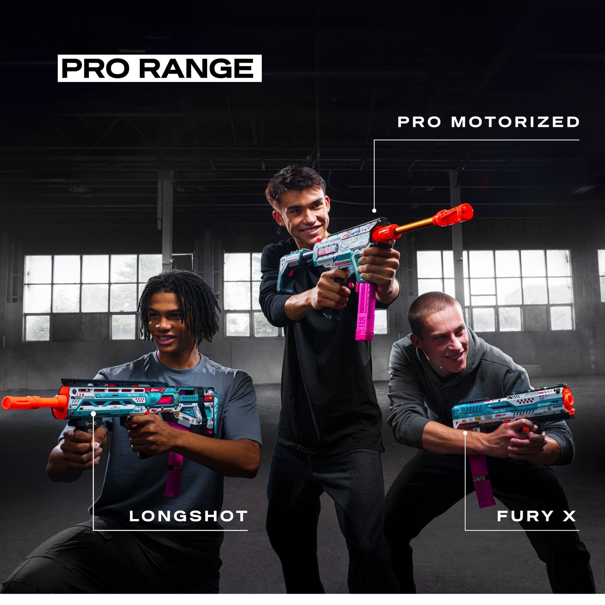 XSHOT Pro Motorized Piston Pump AEB (40 Darts) Motorized Outdoor Foam Blaster by ZURU for Ages 14+