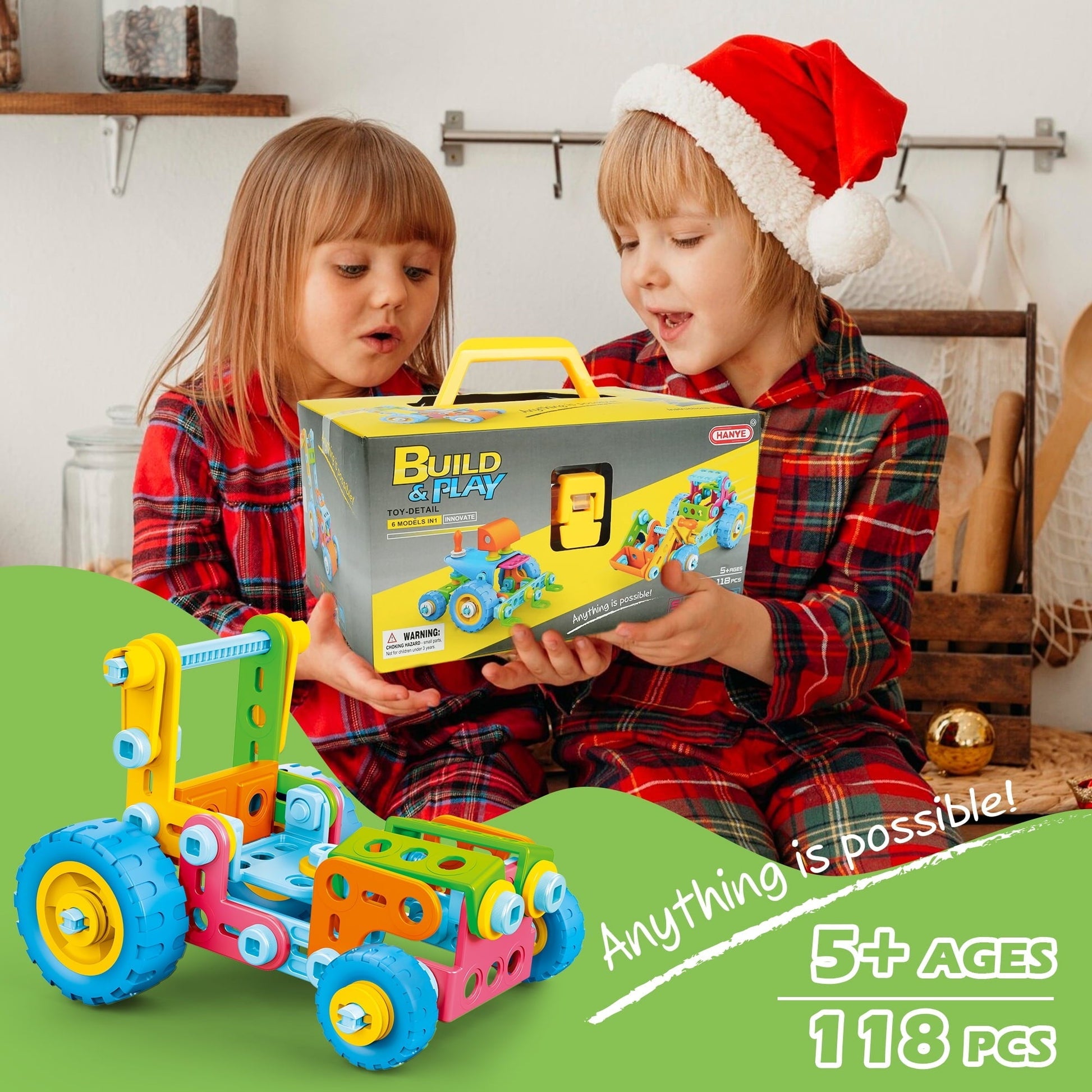 JBeeCtrl STEM Toys for 5 6 7 Year Old Boys Building Toys Blocks Kit Educational Toys Creative Learning Game Engineering Construction Set Christmas Birthday Gifts for 5 6 7 8 Year Old Boys
