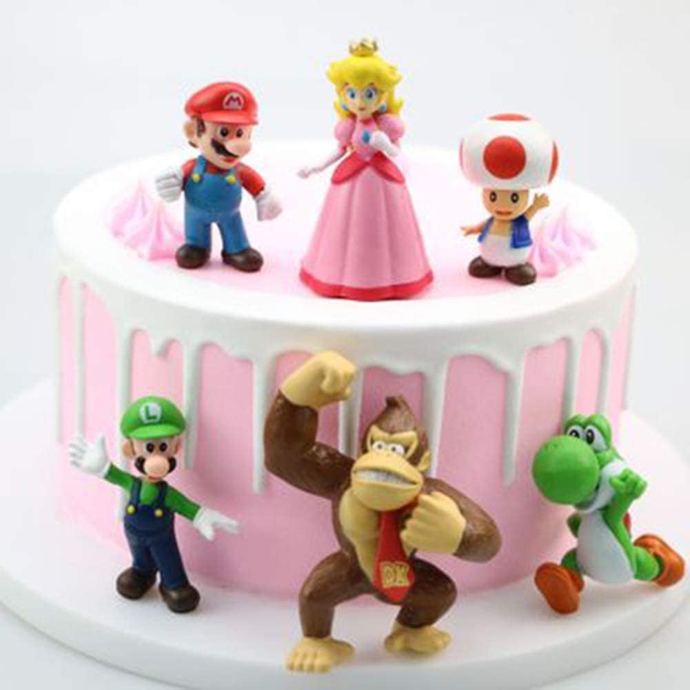 GLtrendy Toys New Super Mario Bros 1.5-2.75´´ Figures Set 6 pcs