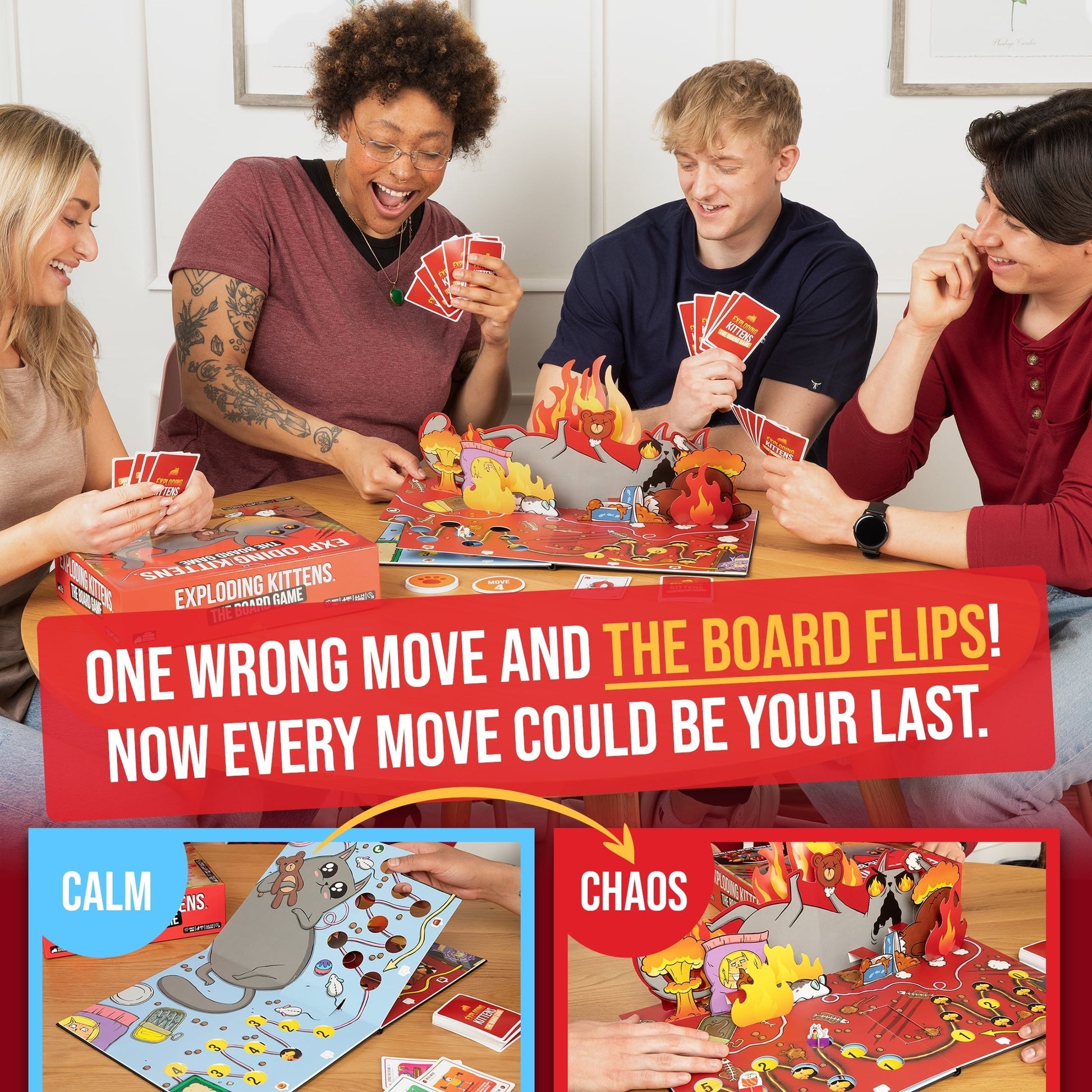 Exploding Kittens: The Board Game - The Action Packed Party Game to Celebrate their 10th Birthday - for 2-6 Players Aged 7+