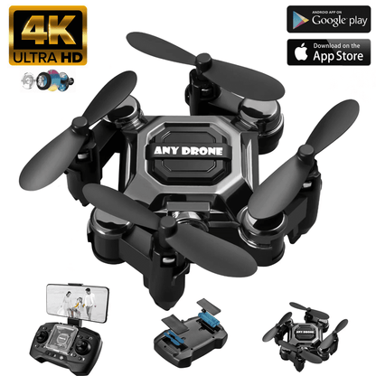 HNH 4K Mini Foldable Drone for Kids, Drone with Camera, RC Drone with Altitude Hold 3D Flips and Headless Mode Easy to Fly