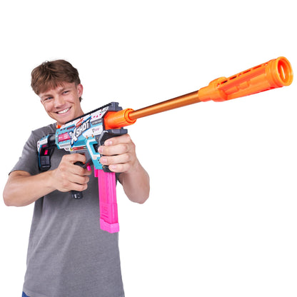 XSHOT Pro Motorized Piston Pump AEB (40 Darts) Motorized Outdoor Foam Blaster by ZURU for Ages 14+
