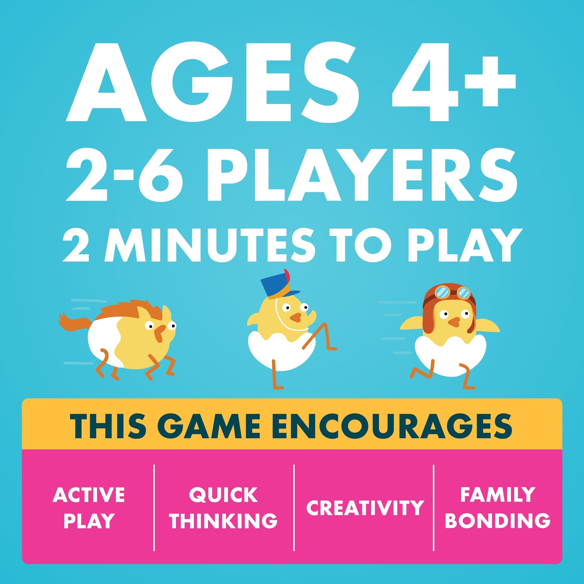 Exploding Kittens Hurry Up Chicken Butt 2-6 Players - Ages 4+ - 2 Minutes to Play - Hot Potato Style Card Game -Creative Kids Game, Perfect for Family Night Fun