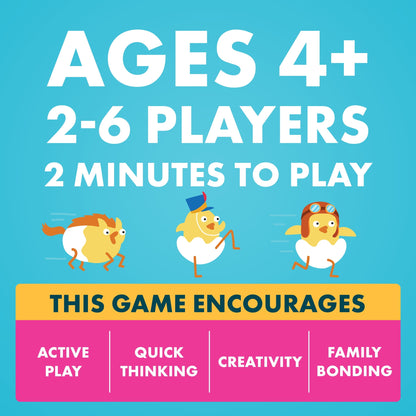 Exploding Kittens Hurry Up Chicken Butt 2-6 Players - Ages 4+ - 2 Minutes to Play - Hot Potato Style Card Game -Creative Kids Game, Perfect for Family Night Fun