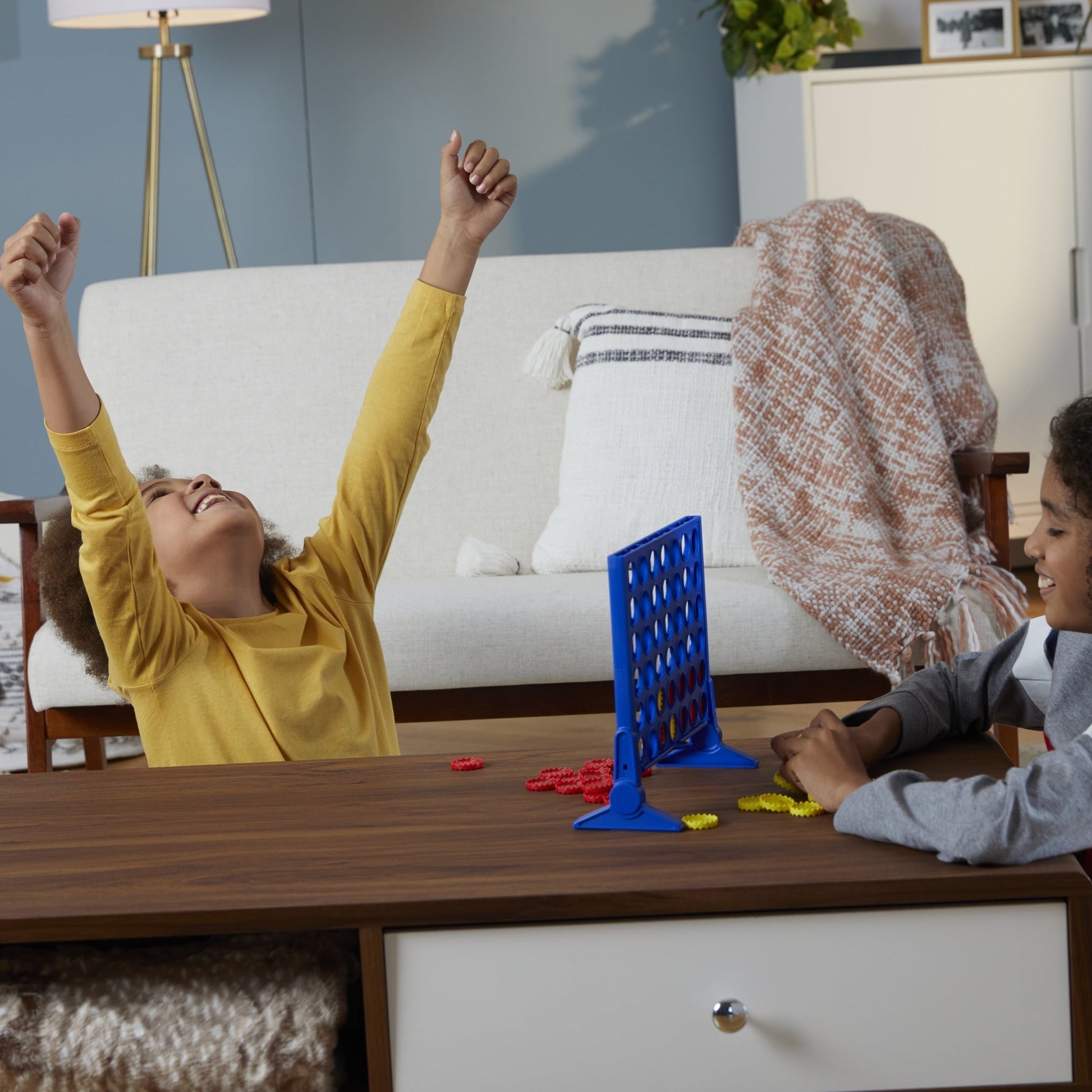 Connect 4 Classic Grid Board Game, 4 in a Row Game for Kids, 2 Player Strategy, Board Games Ages 6+