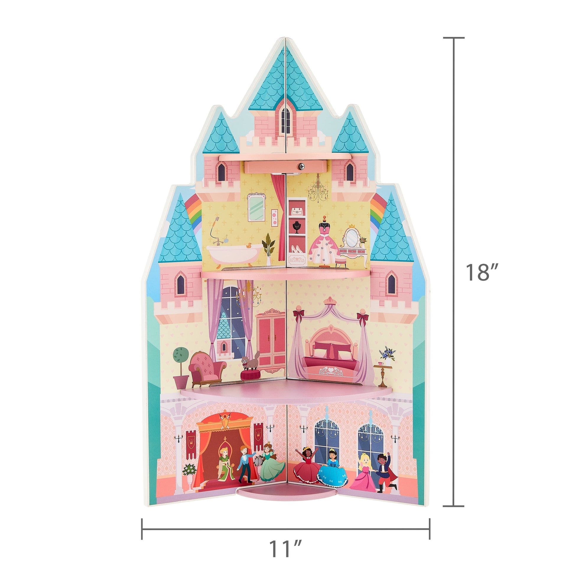 Spark Create Imagine Wooden Princess Castle Play Set for Ages Three Years and Older