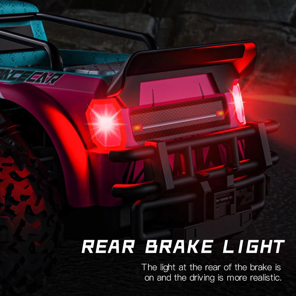KF23 Remote Control Car, 1:20 Scale High Speed RC Cars, 2WD 20Km/h with Two Rechargeable Batteries, Remote Control Monster Truck Off Road Racing Car Toys for Kids and Boys
