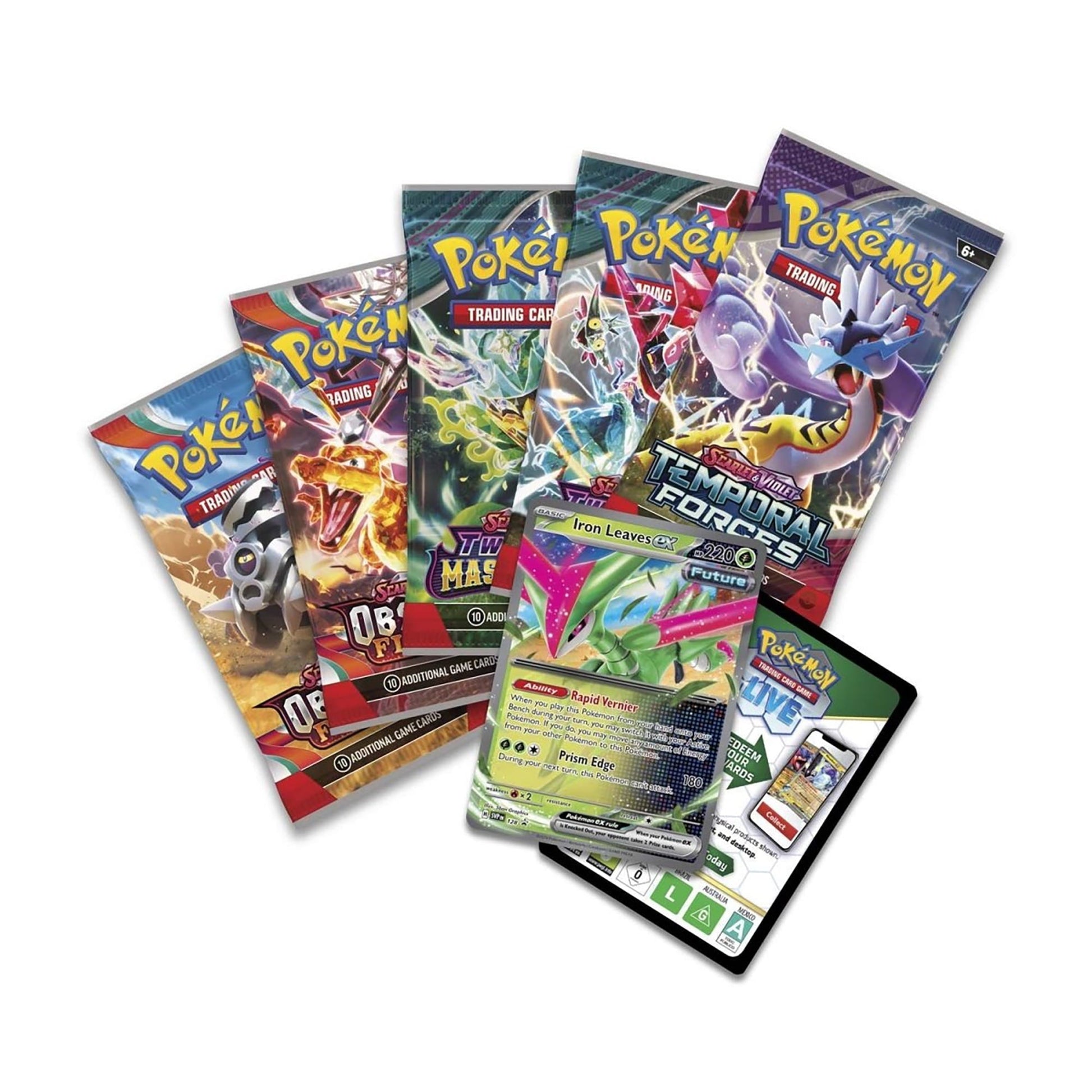 Pokemon Trading Card Games Paradox Destinies Iron Leaves ex Tin