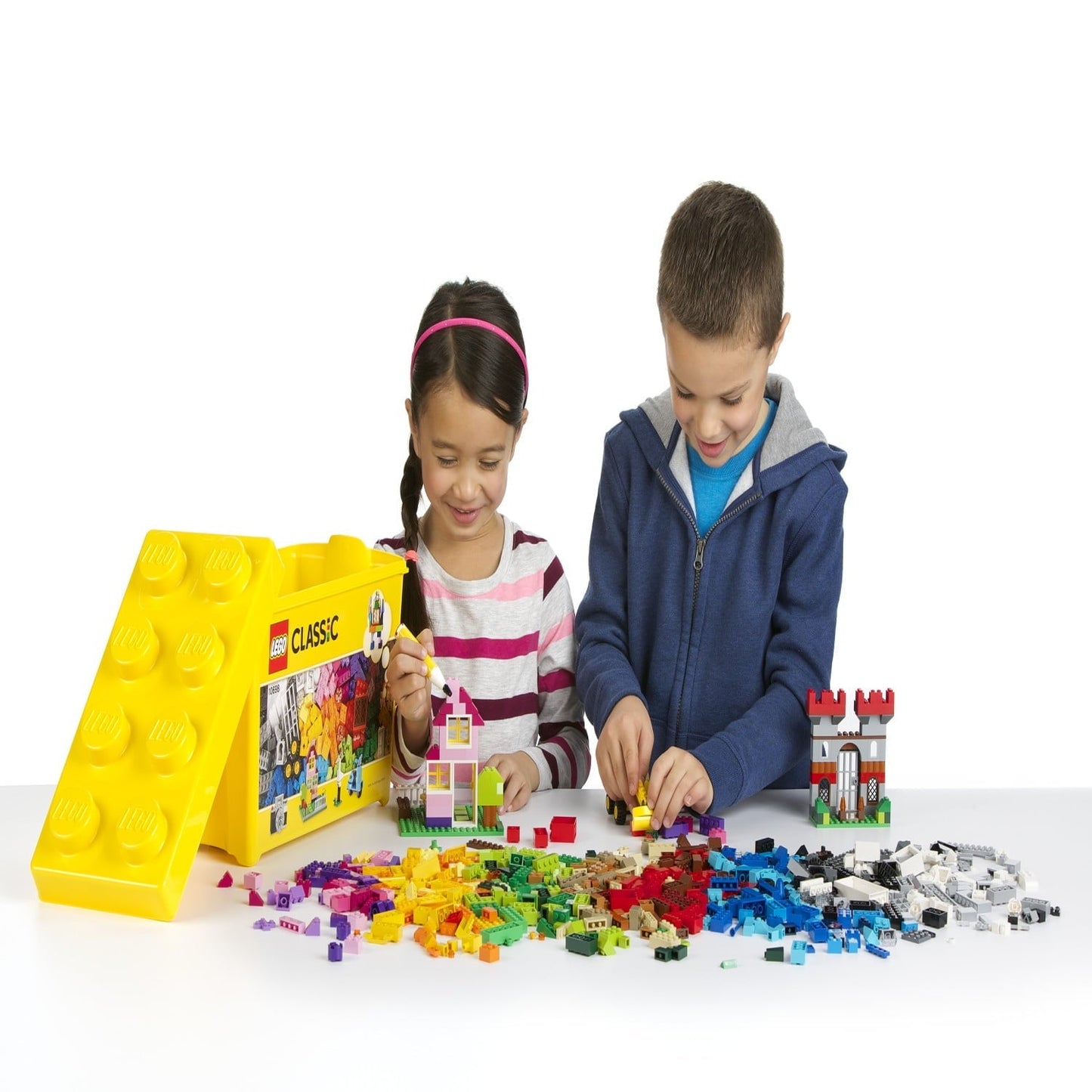 LEGO Classic Large Creative Brick Box, 790-Piece Set for Kids 4+, Toy Storage, 10698