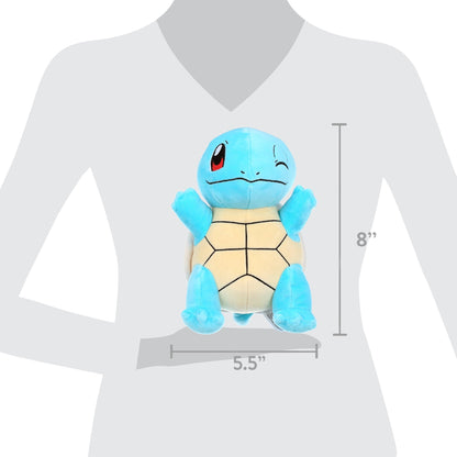 Pokemon 8" Squirtle Plush - Officially Licensed - Generation 1 Starter Figure - Quality Soft Stuffed Animal Toy - Gift for Kids, Boys, Girls - 2+