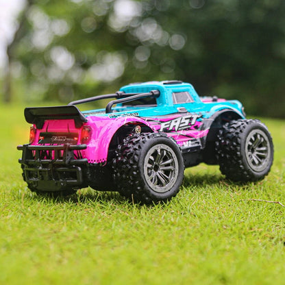 KF23 Remote Control Car, 1:20 Scale High Speed RC Cars, 2WD 20Km/h with Two Rechargeable Batteries, Remote Control Monster Truck Off Road Racing Car Toys for Kids and Boys