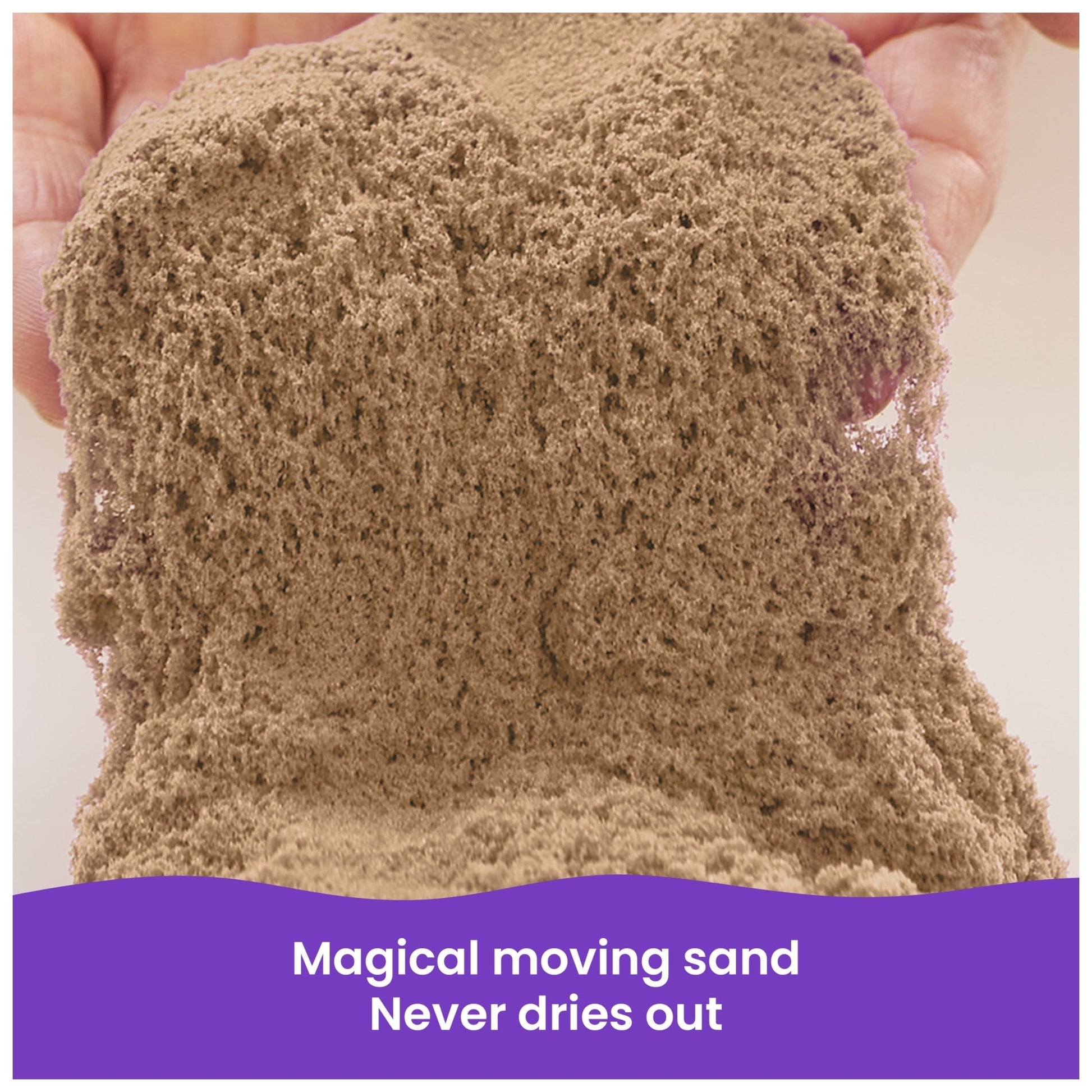 Kinetic Sand, 3lbs Beach Play Sand, Moldable Sensory Toys for Kids, Resealable Bag (Packaging May Vary), for Ages 3 and up