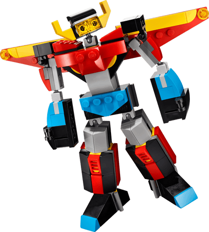 LEGO Creator 3 in 1 Super Robot Building Kit, Kids Can Build a Toy Robot or a Toy Dragon, or a Model Jet Plane, Makes a Creative Gift for Kids, Boys, Girls Age 7+ Years Old, 31124