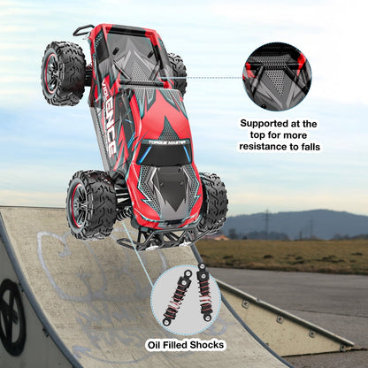 AUOSHI RC Car – 1:16 Remote Control Truck, 30MPH High-Speed 4WD Off-Road Car with 2 Rechargeable Batteries, 60 Min Playtime, LED Lights – Great Gift for Kids & Adults