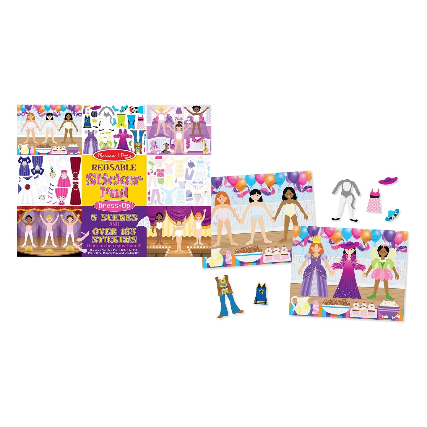 Melissa & Doug Reusable Sticker Pad: Dress-Up - 165+ Reusable Stickers