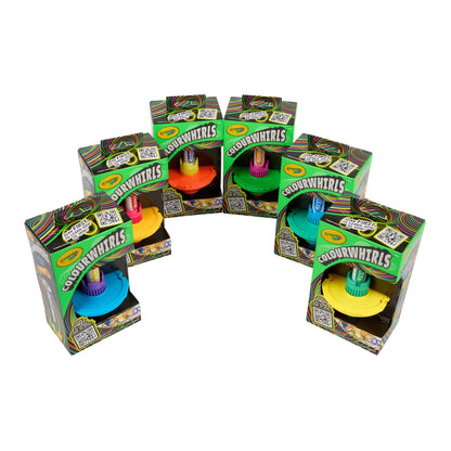 Crayola Colourwhirls, 1 Ct Neon, Spin Art Toy with Washable Marker, Competition Game, Coloring Gifts for Kids Ages 6, 7, 8, 9