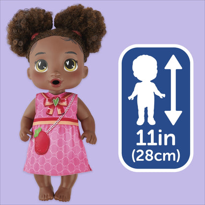Baby Alive Bubbly Tea Party Berry Boo, Black Hair Baby Doll, Holiday Gifts for Girls & Boys 3 and up