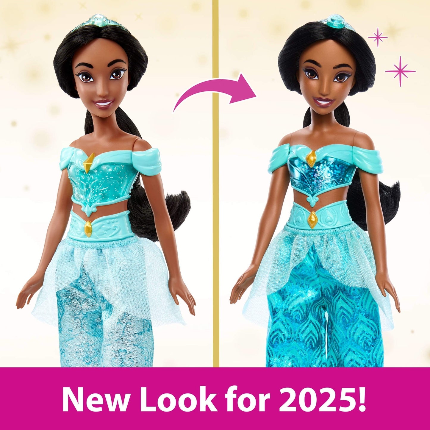 Disney Princess Jasmine 11 inch Fashion Doll with Black Hair, Brown Eyes & Tiara Accessory