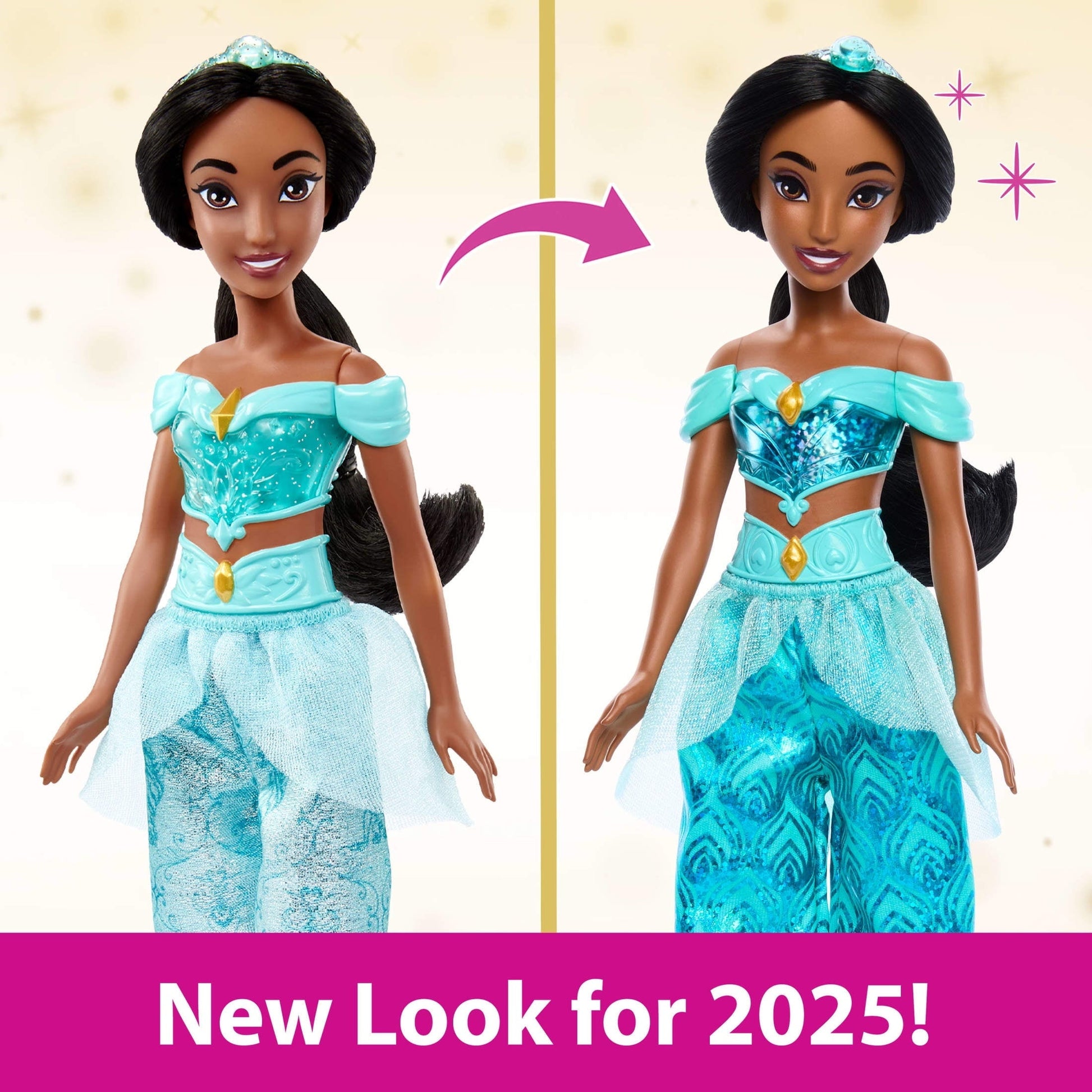Disney Princess Jasmine 11 inch Fashion Doll with Black Hair, Brown Eyes & Tiara Accessory