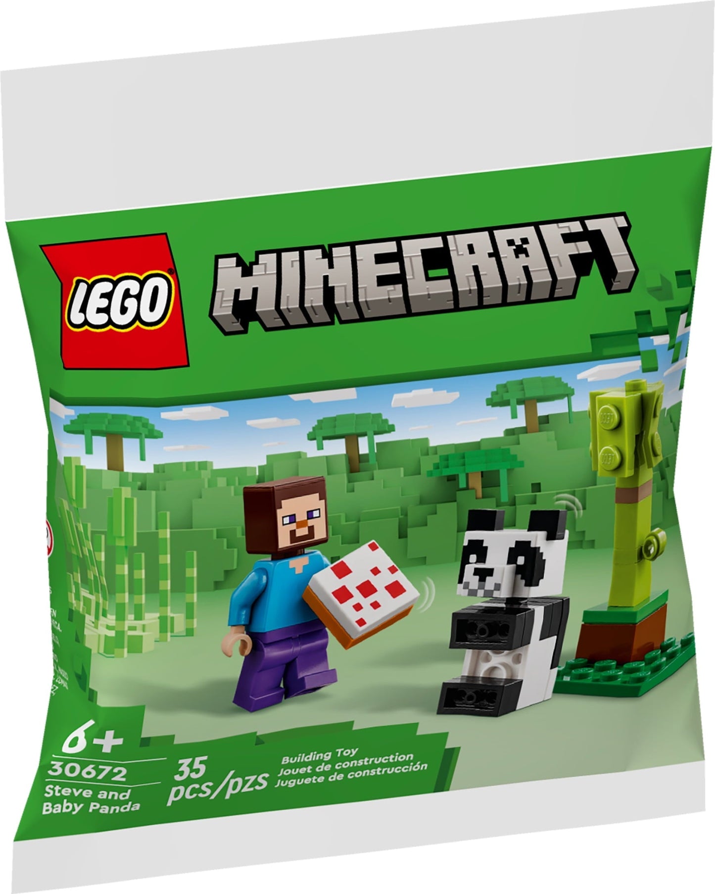 LEGO Minecraft Steve and Baby Panda 30672