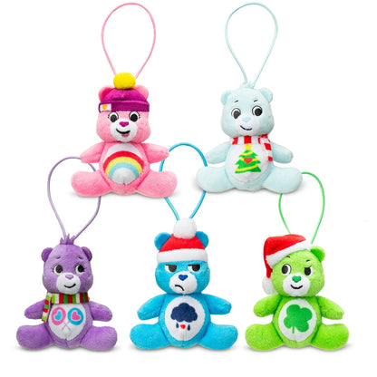 Micro Teenies Care Bears Holiday 5-Pack Treasure Box, Plush Figures Girls and Boys, Ages 3 Years+