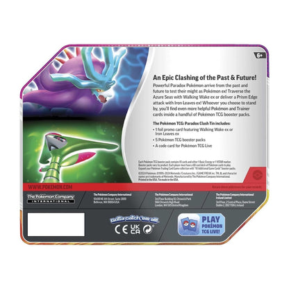 Pokemon Trading Card Games Paradox Destinies Iron Leaves ex Tin