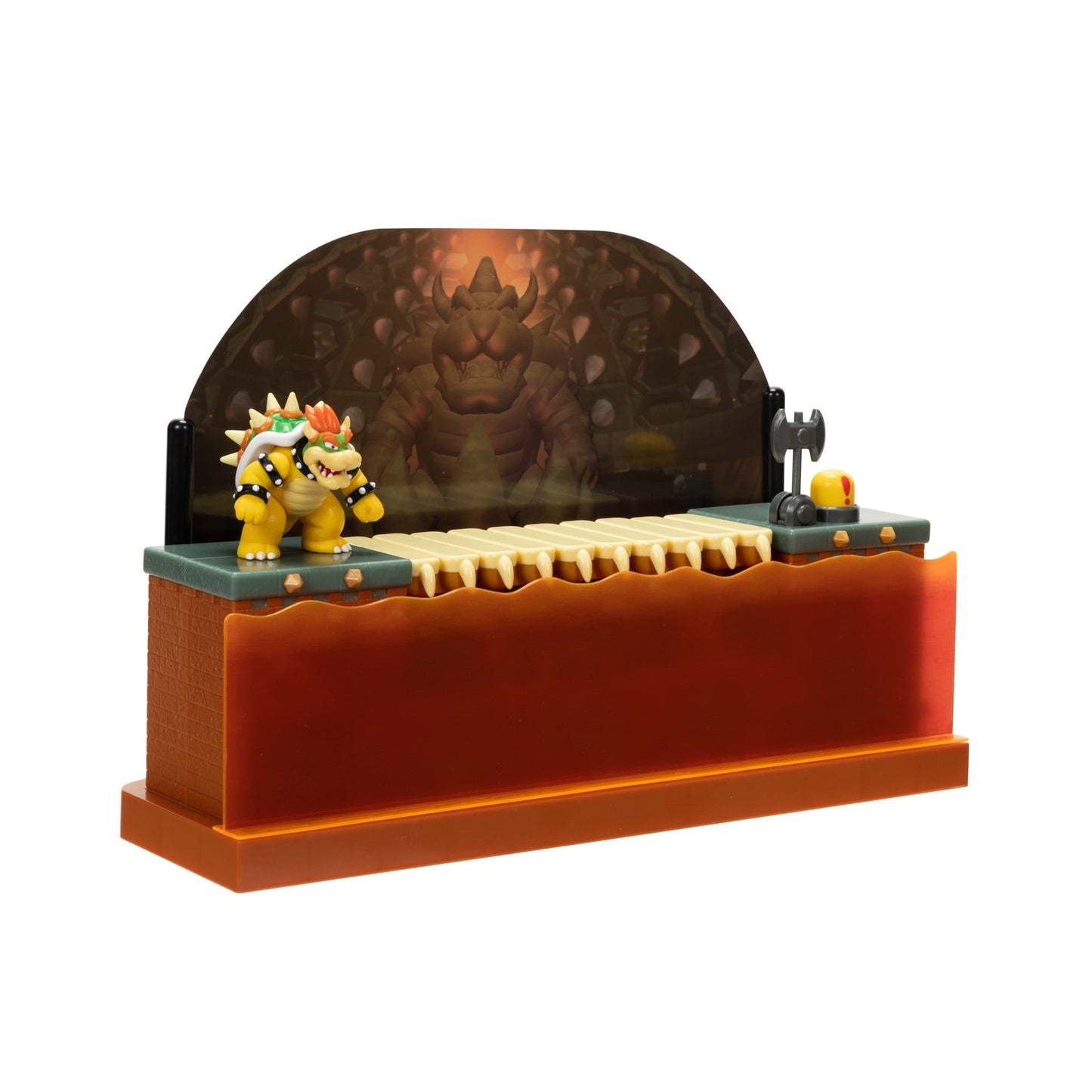 Nintendo 2.5 Inch Deluxe Bowser Battle Playset with Bowser Figure