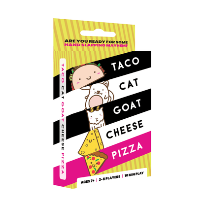 Dolphin Hat Games Taco Cat Goat Cheese Pizza – Fast-Paced Card Game for Kids, Teens & Adults | 2-8 Players | Ages 8+