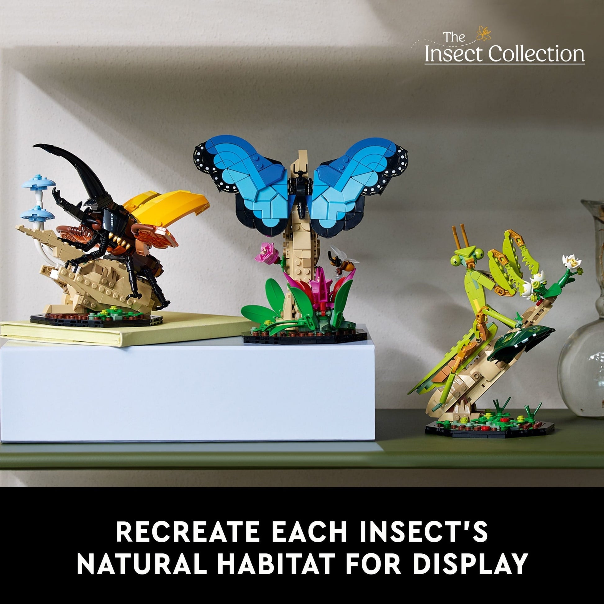 LEGO Ideas The Insect Collection Building Set for Adults - Gift for Christmas - Collectible Display Set for Nature Lovers - Models of Insects for Office or Book Shelf Decor - 21342