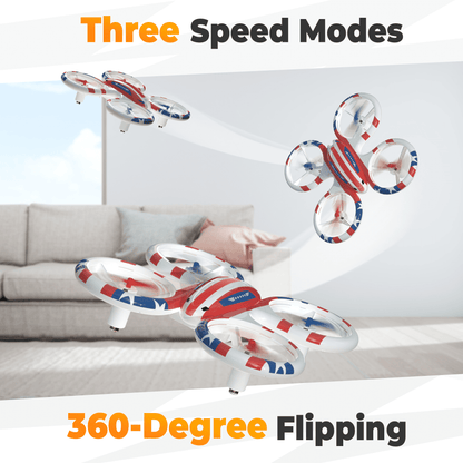 YCFUN RC Drone for Kids, Mini Kid Drone with Lights, 360° Flips, One-Key Takeoff/Landing, Remote Control Quadcopter for Boys Girls & Beginners