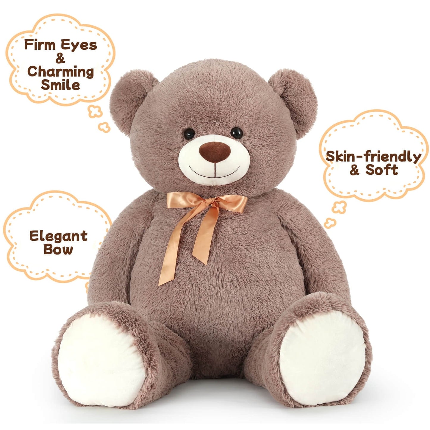 MaoGoLan 52" Big Teddy Bear Giant Stuffed Animal Plush Soft Stuffed Bear Toys