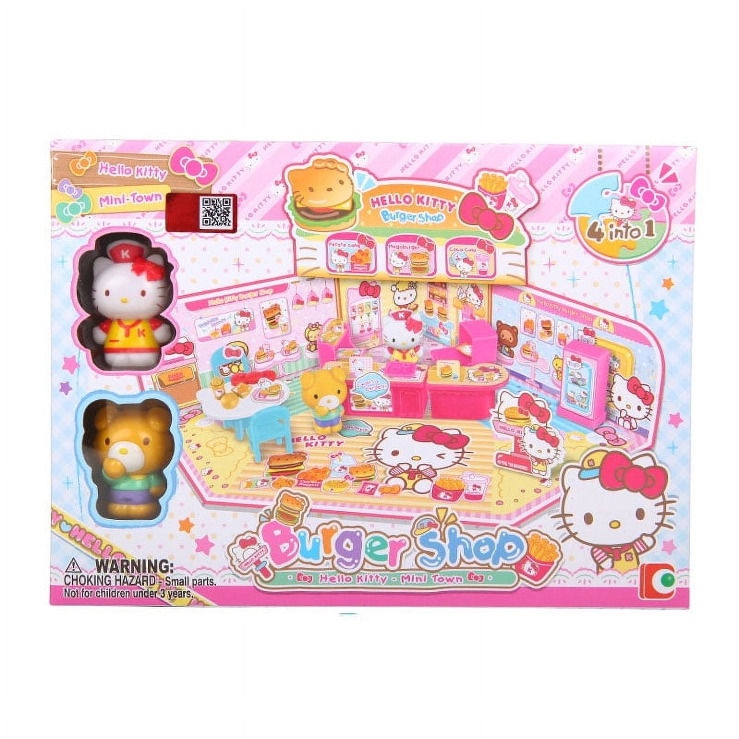 Hello Kitty Figure Urban Facilities Series Fun Toys Luxury duplex villa amusement park Hambur Shop Birthday Gift