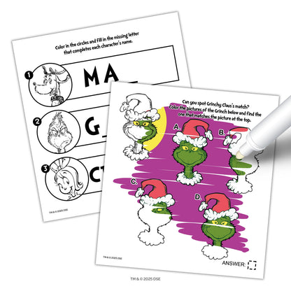 Dr. Seuss How The Grinch Stole Christmas 10-Page Imagine Ink Coloring Book, Paperback by Bendon for Children