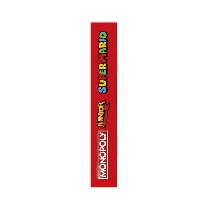 Monopoly Junior Super Mario Edition Board Game, Fun Kids' Ages 5 and Up, Explore The Mushroom Kingdom as Mario, Peach, Yoshi, or Luigi ( Exclusive)