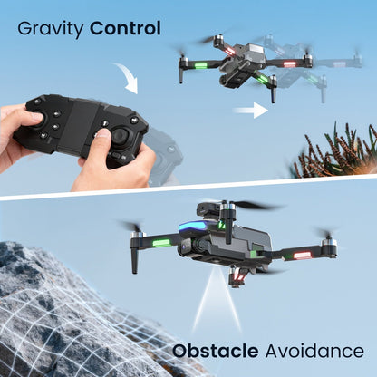 JoyStone 4K HD FPV Camera Drone for Adults Kids, Brushless Motor Foldable RC Drones with Altitude Hold, Headless Mode, Toys Gifts RC Quadcopter for Boys Girls with 2 Batteries
